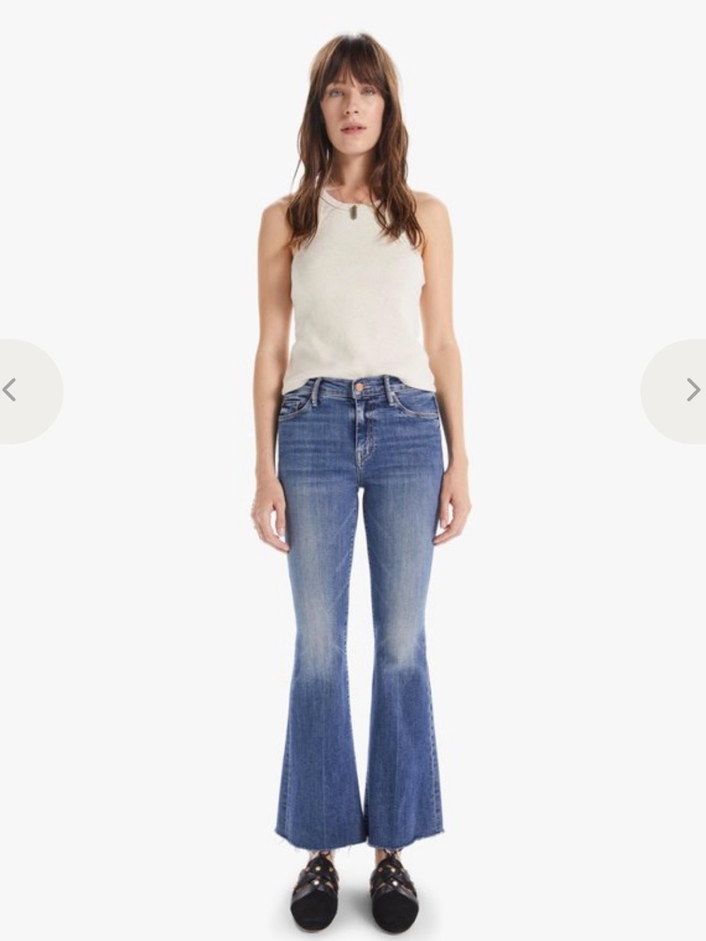 Mother denim the weekender fray in walking on coals size 26 dark denim washed